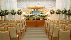 広島市佐伯区・佐伯区ホールでのキリスト教式葬儀